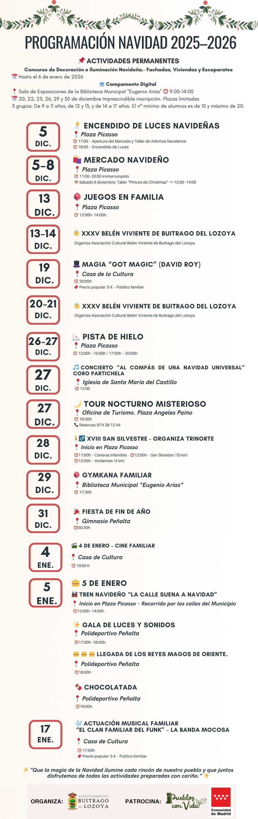 programa navidad 2025 buitrago 2